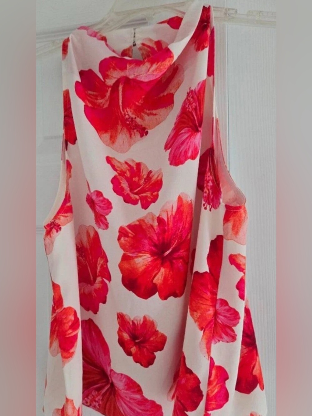 Rachel Zoe Pink & Cream Floral Cowl Neck Camisole